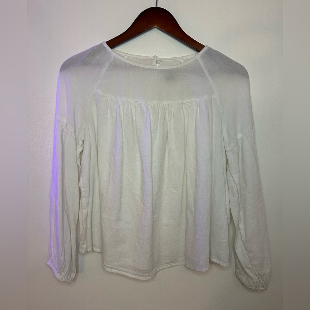 Old Navy Long Sleeve White Blouse